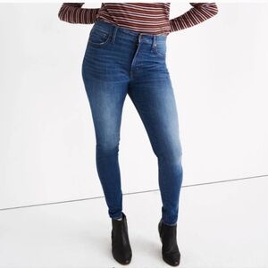 Madewell 9" High Rise Dark Wash Skinny Jeans